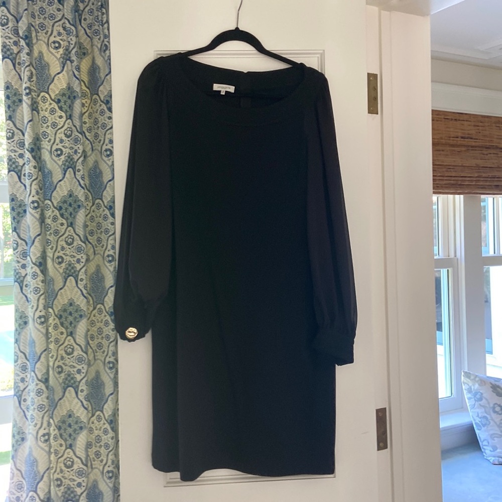 Lafayette 148 New York Linden Sheer Sleeve Dress, size medium